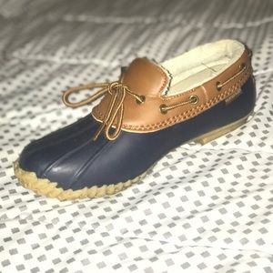 Navy moccasins